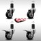 Service Caster 3'' SS Black Poly Swivel 1-5/8'' Expanding Stem Caster Set 2 Total Lock Brakes, 4PK SCC-SSEXTTL20S314-PPUB-BLK-2-S-2-158 - alternate 5